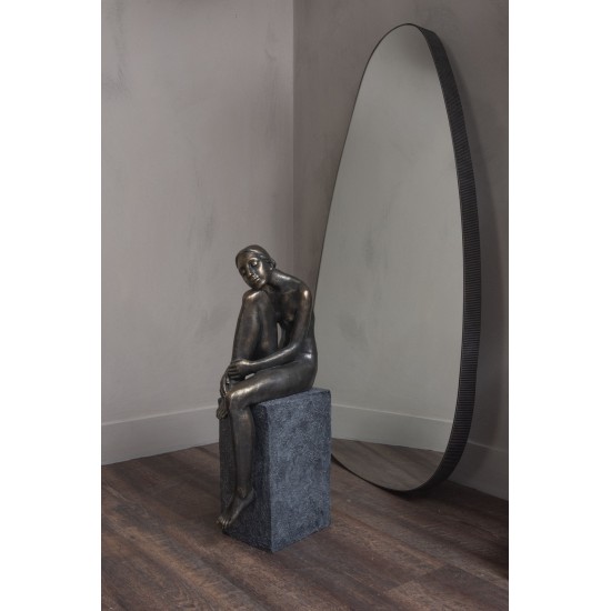 Libra Bronze Thinking Lady Oversized Sculpture