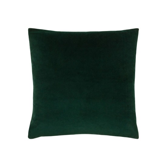 Evans Lichfield Bottle Green Sunningdale Velvet Polyester Filled Cushion
