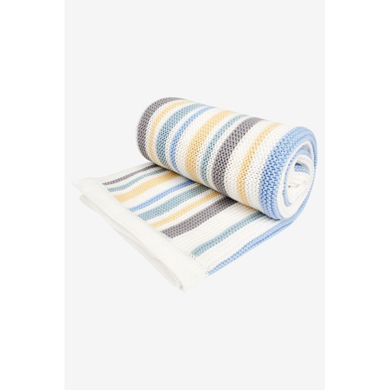 JoJo Maman B&eacuteb&eacute Chunky Knitted Stripe Blanket