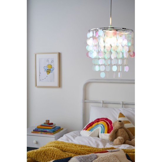 Glow Silver Iridescent Easy Fit Light Shade