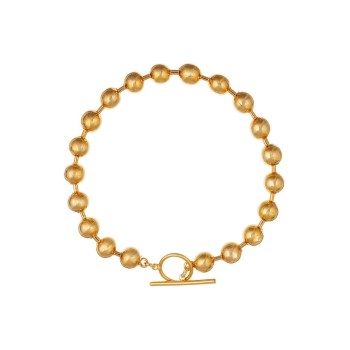Orelia London Gold Tone Orb Chain T-Bar Bracelet