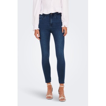 ONLY Blue Petite High Waisted Stretch Skinny Jeans