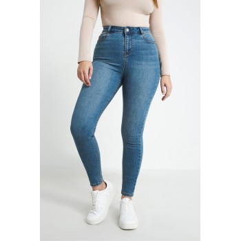 Simply Be Mid Blue Booty Booster Jeans